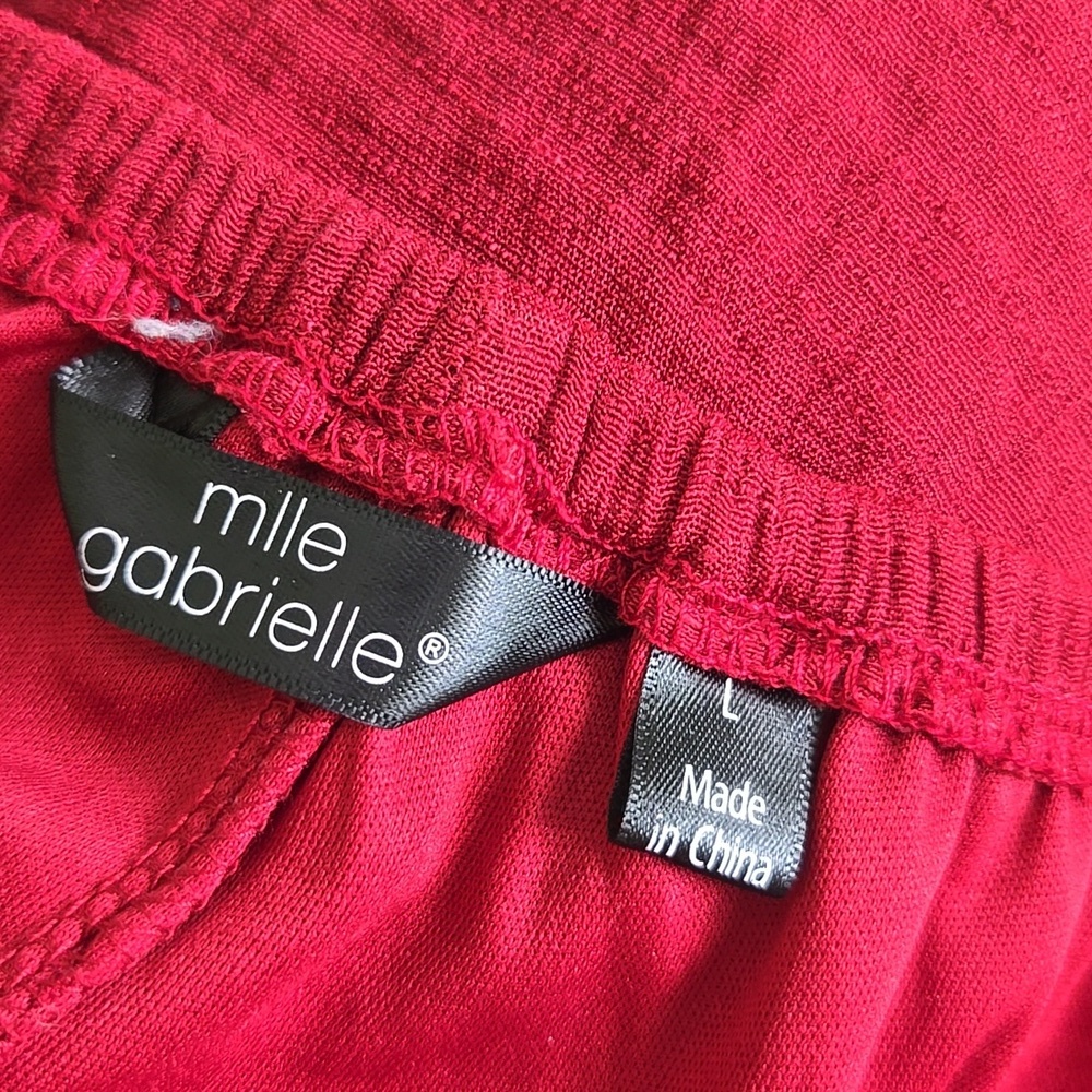 Mlle Gabrielle Boho Dress With Bell Quarter Sleeves Burgandy Size Large - Picture 5 of 6